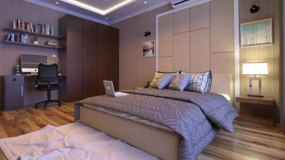 You can set up a bedroom with a bed, desk, and lamp, making it ideal for transforming the space.