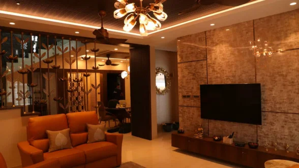 Experience the perfect blend of tradition and innovation of the living area with stylish TV space