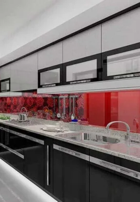 This unique kitchen with modern and stylish design creates a perfect environment for cooking