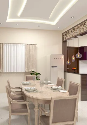 Designed with comfort and practicality in mind this dining room offers calm and relaxed atmosphere
