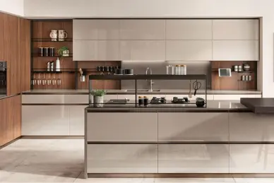 A bright and stylish kitchen with modern design elements creates a great cooking environment