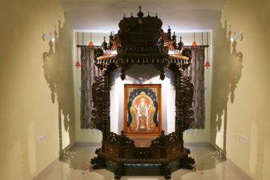 Embrace timeless tradition with a classic pooja room design creating a sacred space for prayer